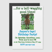 Party Time Appaloosa Horse Magnetische Uitnodiging (Voorkant / Achterkant)