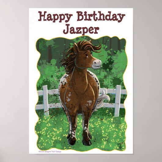 Party Time Appaloosa Horse Poster (Voorkant)
