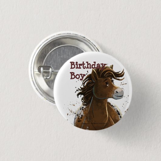 Party Time Appaloosa Horse Ronde Button 3,2 Cm (Voorkant /achterkant)