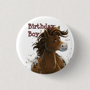 Party Time Appaloosa Horse Ronde Button 3,2 Cm