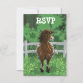 Party Time Appaloosa Horse RSVP Kaartje (Voorkant)