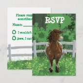 Party Time Appaloosa Horse RSVP Kaartje (Voorkant / Achterkant)