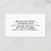 Party Time Bachelor Celebration Uitnodiging Feest (Achterkant)