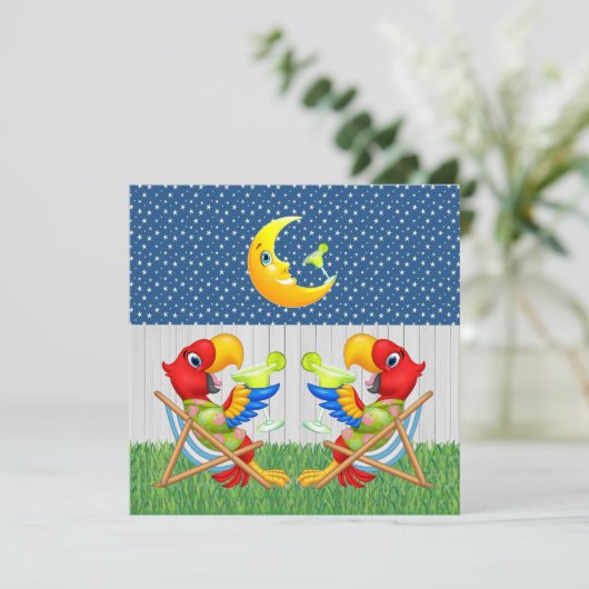 PARTY TIME - Back Yard versie - Uitnodiging (Staand voorkant)