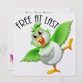 Party Time Bird - Gratis bij laatste uitnodiging (Voorkant / Achterkant)