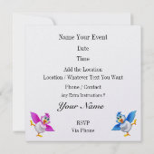 Party Time Bird - Gratis bij laatste uitnodiging (Achterkant)