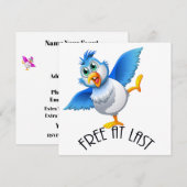 Party Time Bird - Gratis bij laatste uitnodiging (Voorkant / Achterkant)