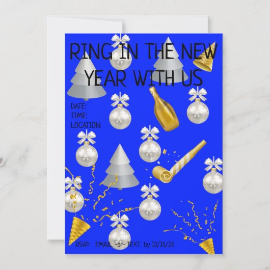 Party Time! (blanco) Feestdagenkaart (Voorkant)