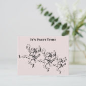 Party Time Briefkaart (Staand voorkant)