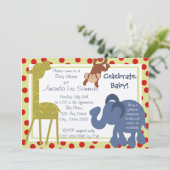 Party Time Circus / Baby shower Kaart (Staand voorkant)