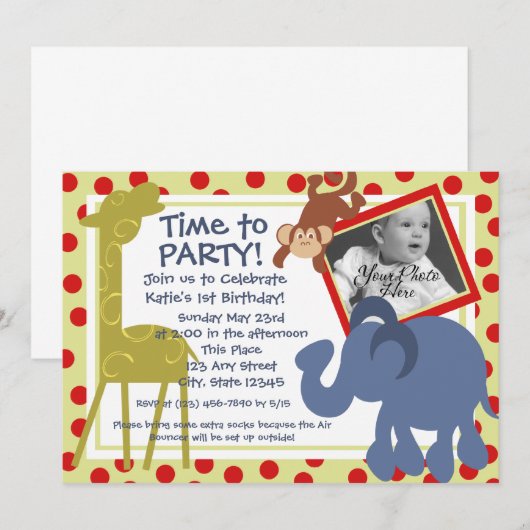 Party Time Circus / Foto Kaart (Voorkant / Achterkant)