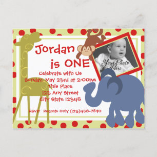 Party Time Circus / Foto Uitnodiging Briefkaart