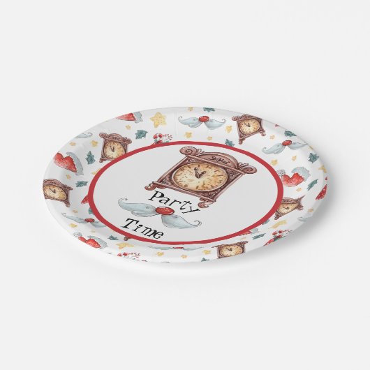 Party Time Clock Papieren Bordje (Gekanteld)