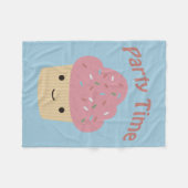 Party TIme Cupcake Fleece Deken (Voorkant (Horizontaal))