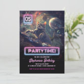 Party Time DJ Cat Dance Party Kaart (Staand voorkant)