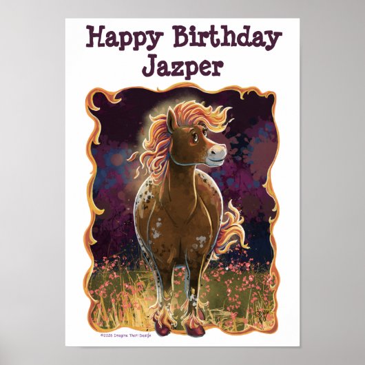 Party Time Fire Horse Poster (Voorkant)