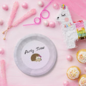 Party Time Girl Hedégel Papieren Bordje (Feest)