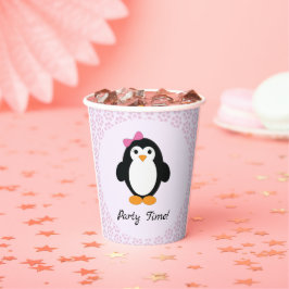 Party Time Girl Penguin Papieren Bekers