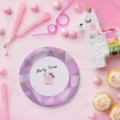 Party Time Girl Pig Papieren Bordje (Feest)