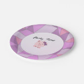 Party Time Girl Pig Papieren Bordje (Gekanteld)