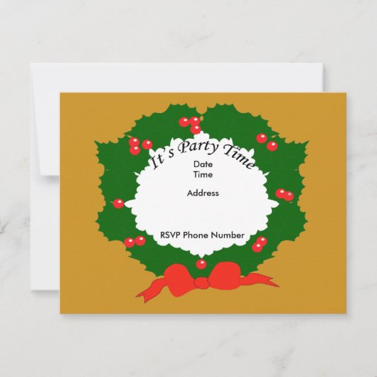 Party Time Invitation Card Kaart (Voorkant)