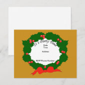 Party Time Invitation Card Kaart (Voorkant / Achterkant)