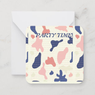 Party Time Invitation Card Notitiekaartje