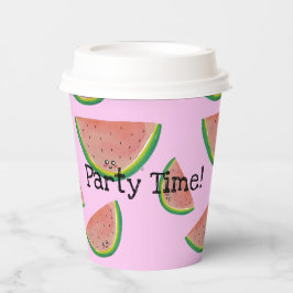 Party Time! Kawaii Watermeloen Papieren beker