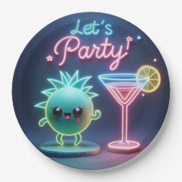 Party Time Neon Green Papieren Bordje
