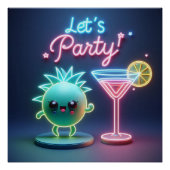 Party Time Neon Green Perfect Poster (Voorkant)