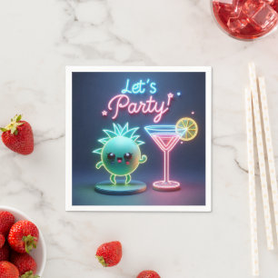 Party Time Neon Green Servet