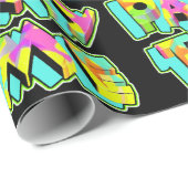 Party Time Neon Kleuren Disco Ball Lights Cadeaupapier (Rol Hoek)