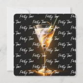 Party Time Neon Trendy gepersonaliseerd Kaart (Voorkant)