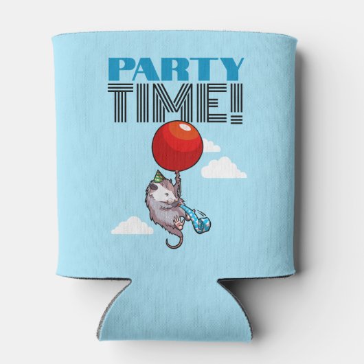 PARTY TIME! Party Possum Grappig Drijvend Opossum Blikjeskoeler (Achterkant)