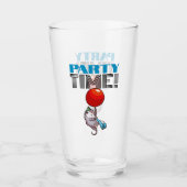 PARTY TIME! Party Possum Grappig Drijvend Opossum Glas (Voorkant)