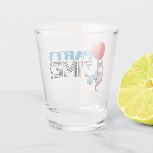 PARTY TIME! Party Possum Grappig Drijvend Opossum Shot Glas (Achterkant)