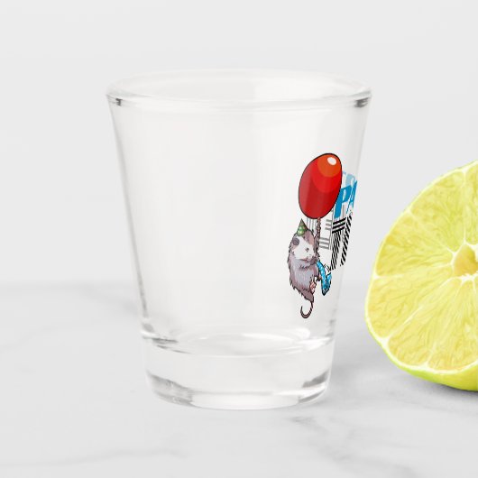 PARTY TIME! Party Possum Grappig Drijvend Opossum Shot Glas (Links)