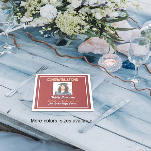 Party Time Photo Afstuderen Napkin Servet