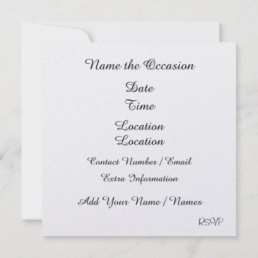 Party Time Pop Art Invitation Kaart (Achterkant)