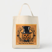 Party Time! Pumpkin Head Halloween Canvas tas (Voorkant)