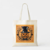 Party Time! Pumpkin Head Halloween Canvas tas (Achterkant)