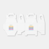 Party Time Rainbow gunstbox Bedankdoosjes (Uitgevouwen)