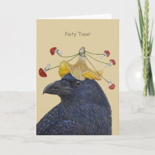 Party Time raven card Kaart