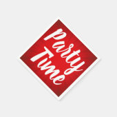 Party Time Red Sunburst Birthday Servet (Hoek)