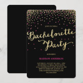 Party Time | Uitnodiging Bachelorette (Voorkant / Achterkant)