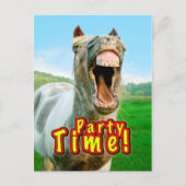 Party Time Uitnodiging Briefkaart (Voorkant)