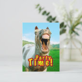 Party Time Uitnodiging Briefkaart (Staand voorkant)
