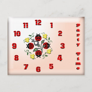 Party Time Uitnodiging Briefkaart