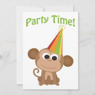 Party Time! Uitnodiging voor een apenpartij