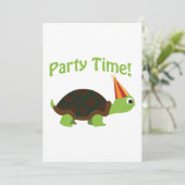 Party Time! Uitnodiging voor Turtle Party (Staand voorkant)